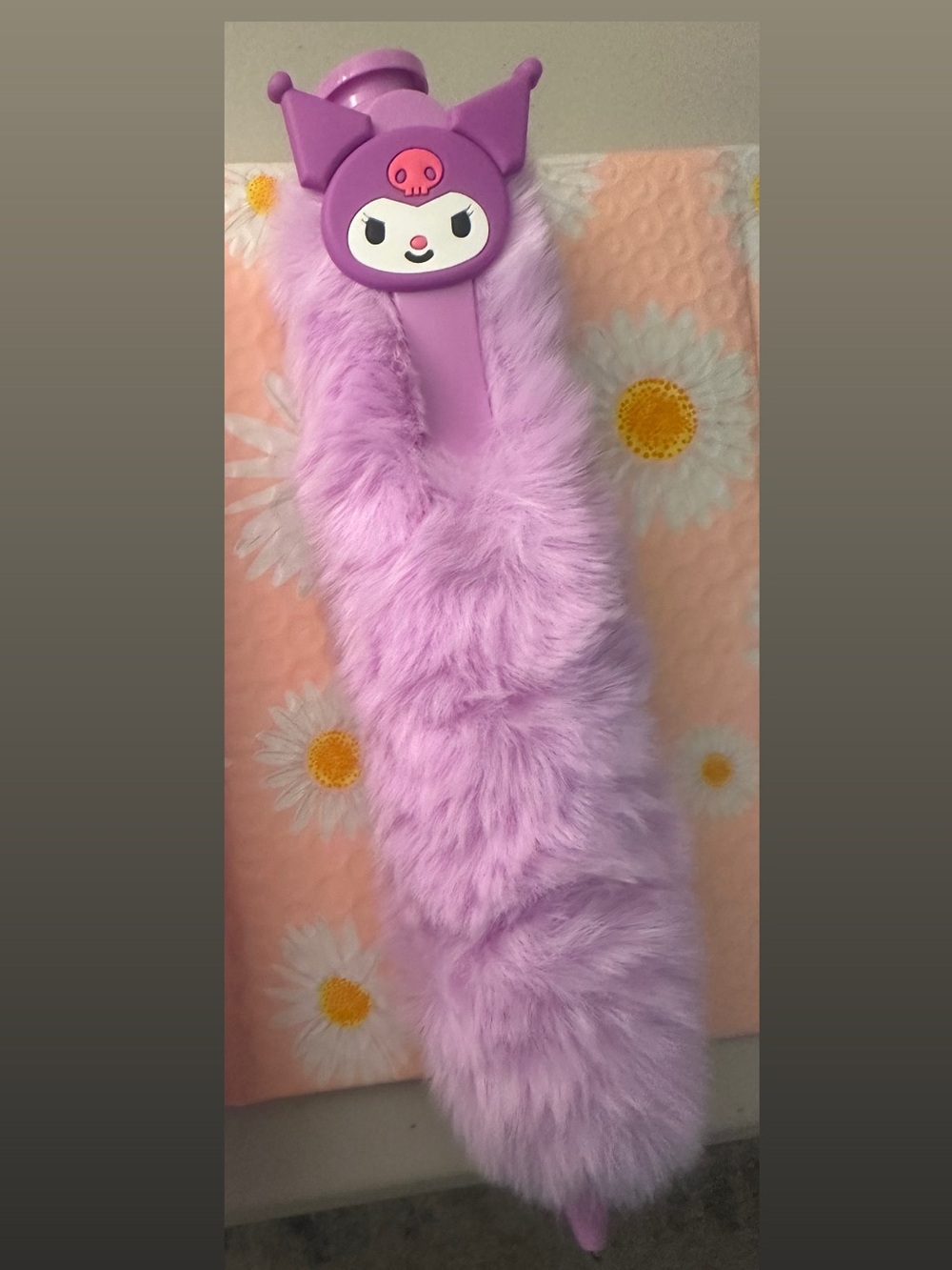 Sanrio Purple Fuzzy Tail Accessory - Kuromi Style